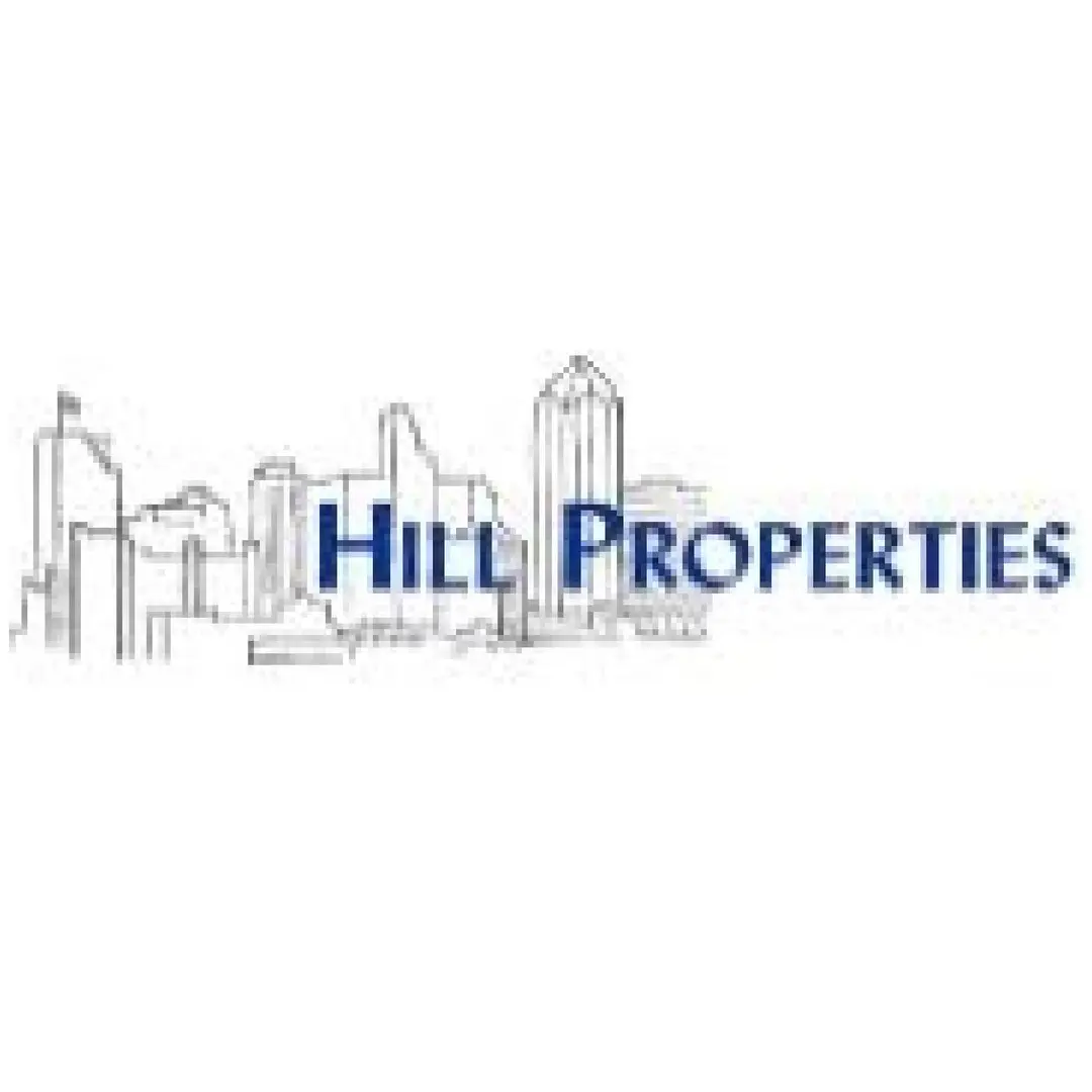 Hill Properties city skyline logo.