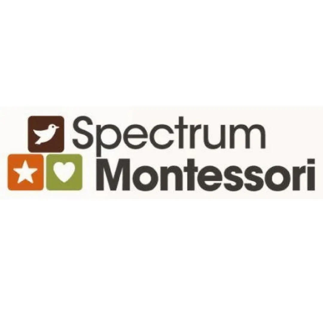 Spectrum Montessori logo with bird, star, heart.